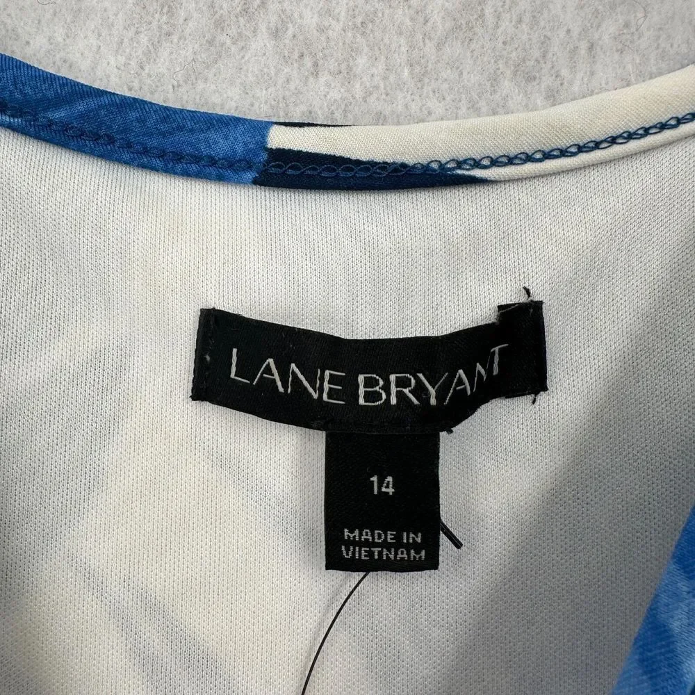 NWT Lane Bryant Maxi Dress Size 14 Floral Sleeveless Long Flowy Blue‎ Tropical - Picture 9 of 12